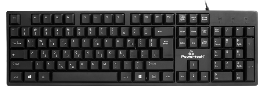 Φωτογραφία προϊόντος: Powertech PT-1074 Ενσύρματο Πληκτρολόγιο GR
