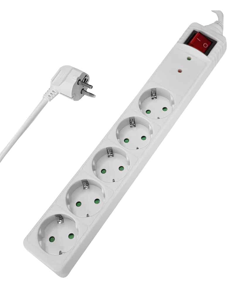 Φωτογραφία προϊόντος: Powertech PT-882 Λευκό Πολύπριζο Ασφαλείας 16A 3m