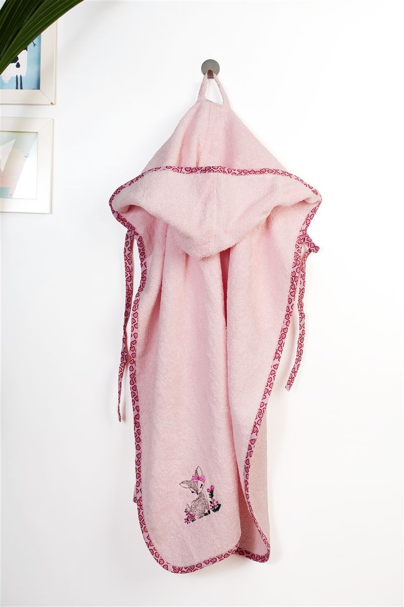 Φωτογραφία προϊόντος: Dimcol Κάπα Με Κέντημα bebe Deer 196 75X85 Pink 100% Cotton