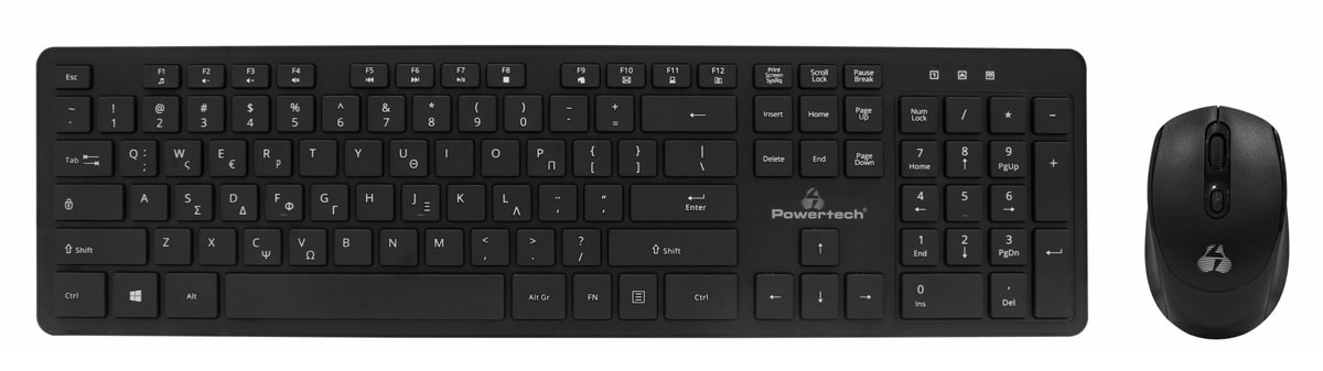 Φωτογραφία προϊόντος: Powertech PT-1189 Ασύρματο Σετ Πληκτρολόγιο & Ποντίκι (GR)