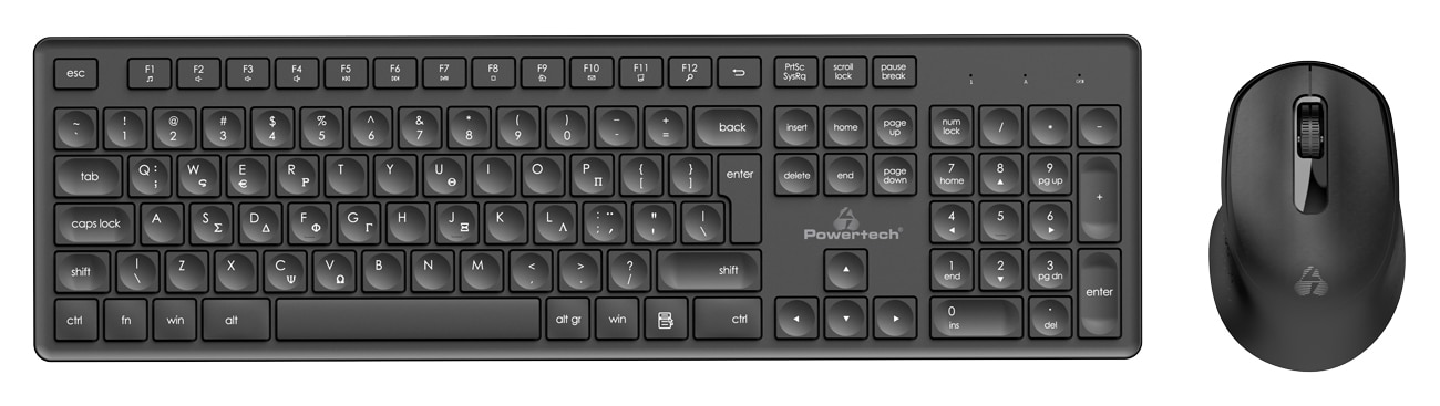Φωτογραφία προϊόντος: Powertech PT-1151 Ασύρματο Σετ Πληκτρολόγιο & Ποντίκι GR