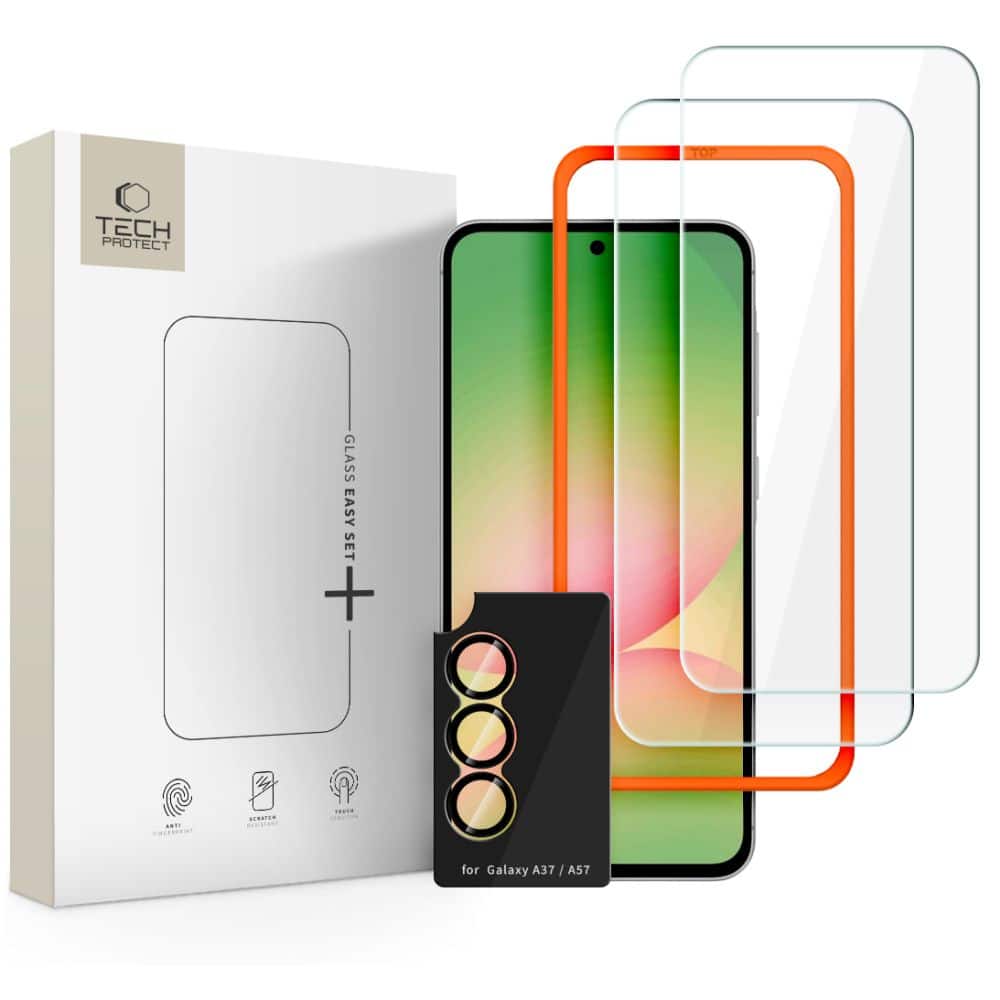 Φωτογραφία προϊόντος: Tech-Protect Easy Set+ Τζαμάκι Προστασίας για Galaxy A57 3τμχ