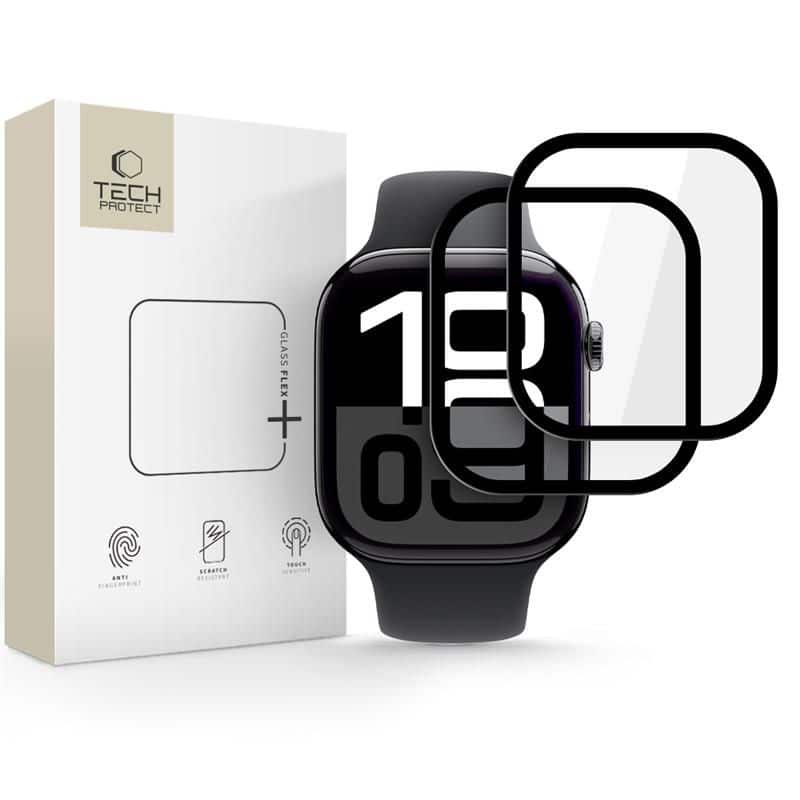 Φωτογραφία προϊόντος: Tech-Protect Flex+ Full Face Τζαμάκι Προστασίας για Apple Watch 46mm 2τμχ