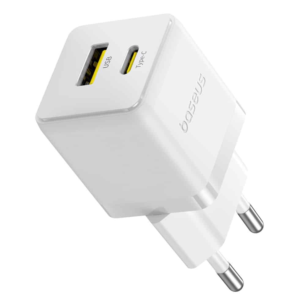 Φωτογραφία προϊόντος: Baseus Wall Palm Φορτιστής 2σε1 QC3.0 20W - Λευκό