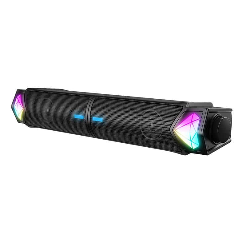 Φωτογραφία προϊόντος: ONIKUMA L1 RGB Computer Speaker, Portable Sound Box with Inside Microphone, Home Office Use with Clear Sound Black