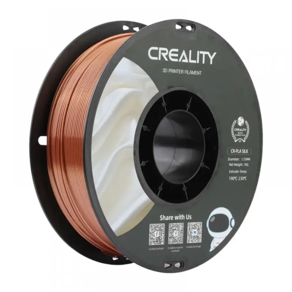 Φωτογραφία προϊόντος: CREALITY CR-PLA Silk Red Copper, 3D Printer Filament Glossy, 1 kg Spool,1.75 mm (3301120002)