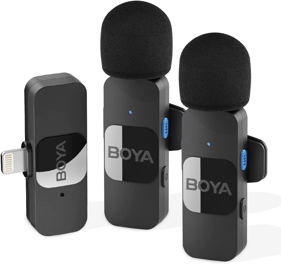 Φωτογραφία προϊόντος: BOYA BY-V2 Wireless 2-person Lavalier Microphone for iPhone, iPad Mini, Lapel Lightning Connection