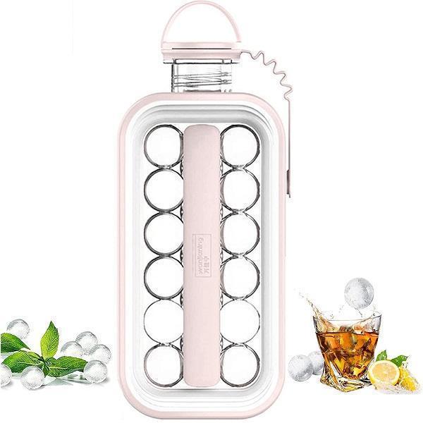 Φωτογραφία προϊόντος: Παγοθήκη Ice Ball Maker 2 σε 1, 17 σφαιρών πάγου, ροζ