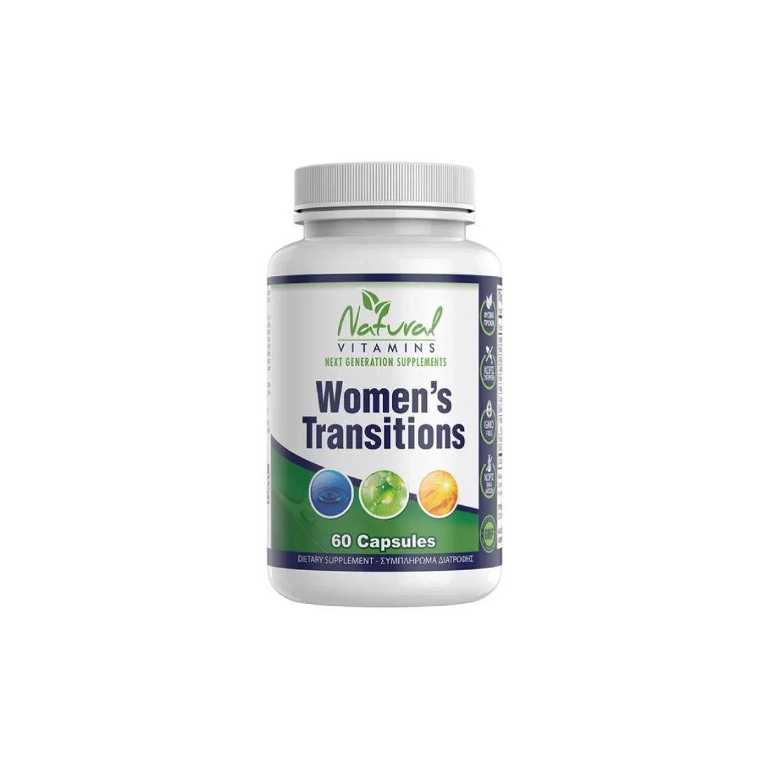 Φωτογραφία προϊόντος: Natural Vitamins - Ορθομοριακά Συμπληρώματα Διατροφής Women's Transitions Φυσική φόρμουλα για την εμμηνόπαυση • Natural Vitamins • 60 κάψουλες