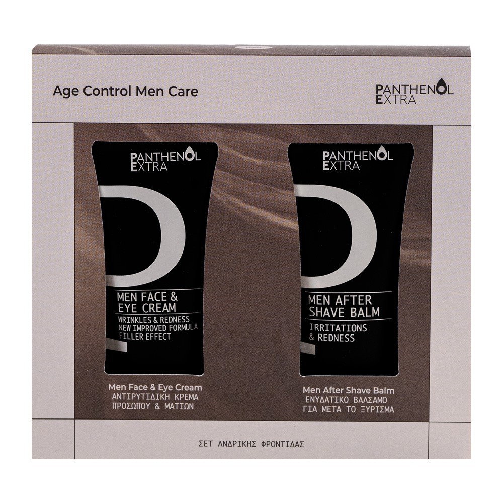 Φωτογραφία προϊόντος: Panthenol Extra Promo Age Control Men Care Face & Eye Cream Κρέμα για Πρόσωπο & Μάτια 75ml & After Shave Balm 75ml