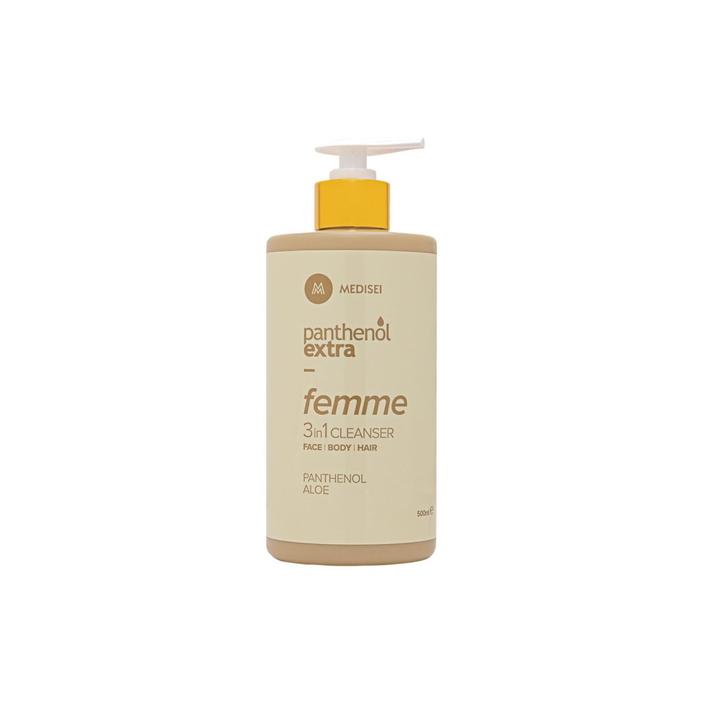 Φωτογραφία προϊόντος: Medisei Panthenol Extra Femme 3 In 1 Cleanser, Γυναικείο Αφρόλουτρο & Σαμπουάν 500ml