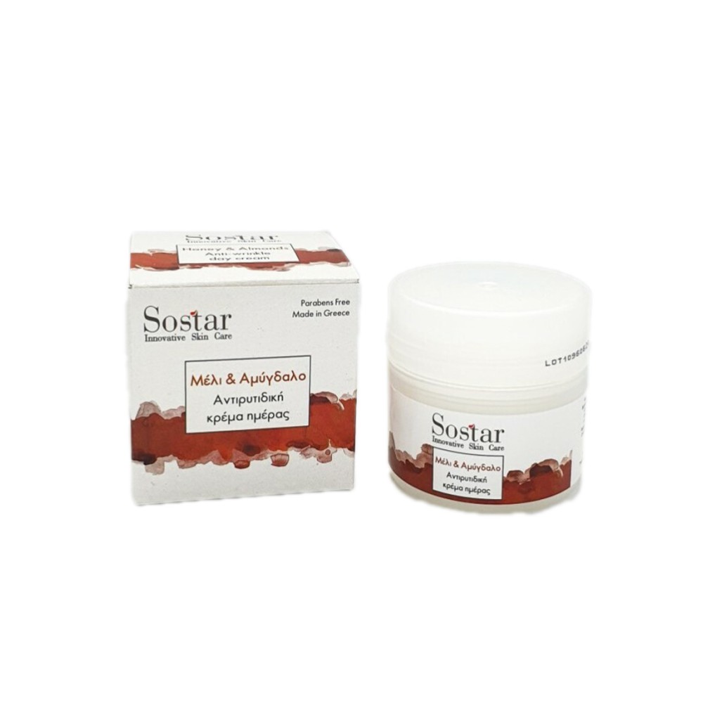 Φωτογραφία προϊόντος: Sostar Honey & Almonds Cream, Αντιγηραντική κρέμα προσώπου 50ml