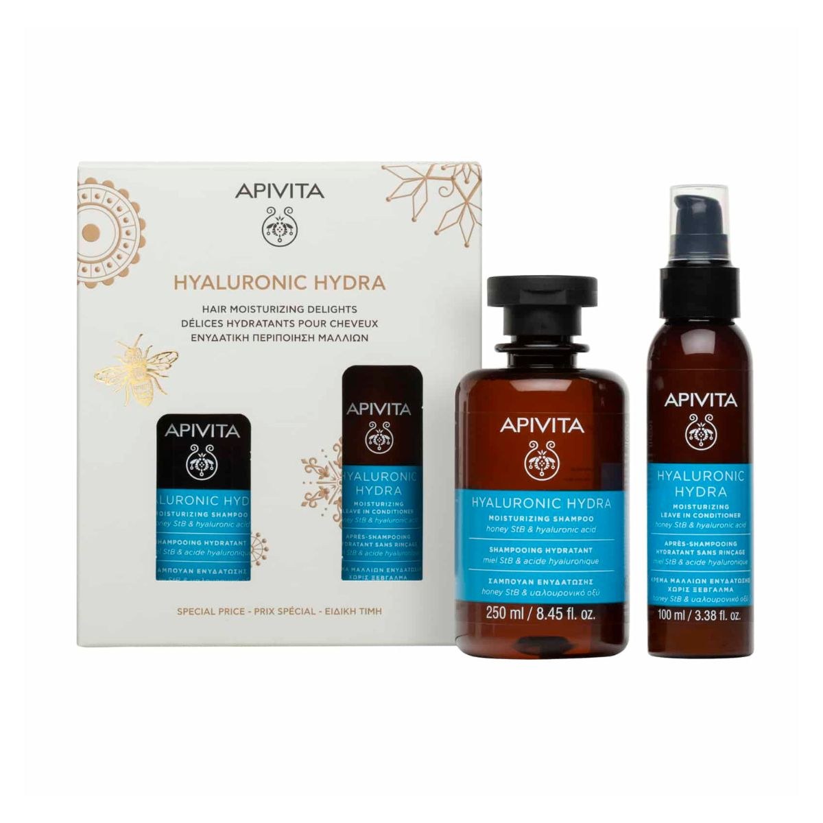 Φωτογραφία προϊόντος: Apivita Promo Hyaluronic Hydra Ενυδατική Περιποίηση Μαλλιών με Σαμπουάν + Κρέμα, 1 σετ