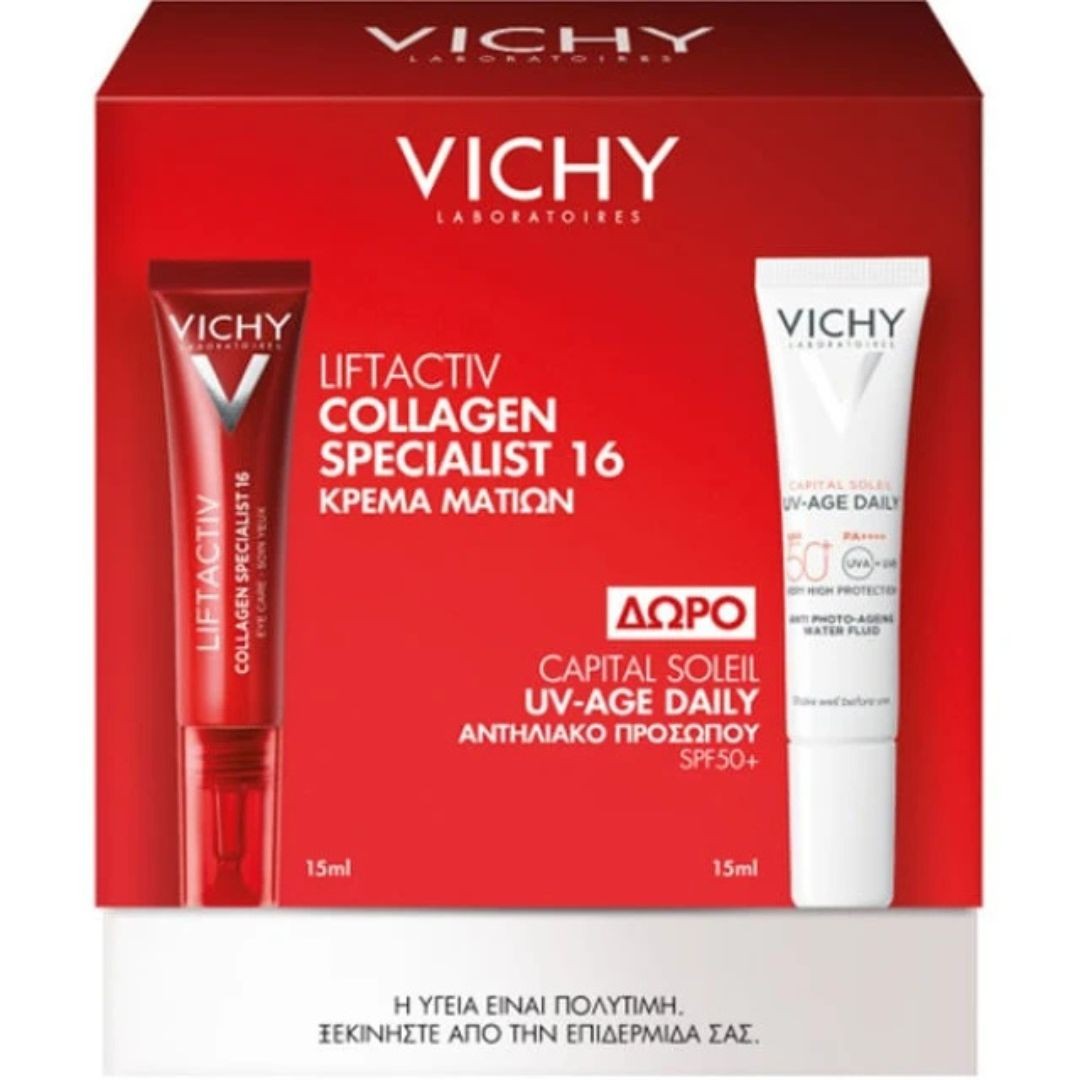 Φωτογραφία προϊόντος: Vichy Promo Liftactiv Collagen Specialist 16 Eye Cream 15ml & Capital Soleil Uv-Age Daily SPF50+ 15ml