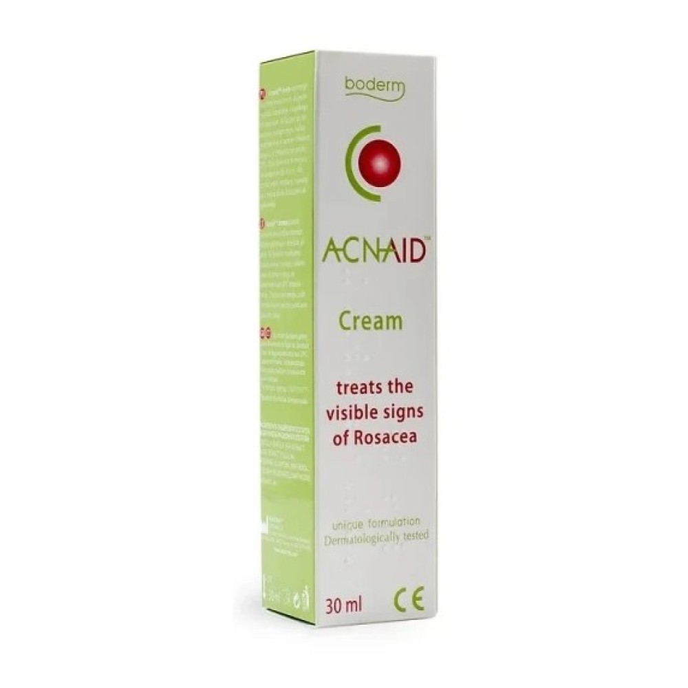 Φωτογραφία προϊόντος: Boderm Acnaid Cream Κρέμα Αντιμετώπισης Ροδόχρου Ακμής, 30ml