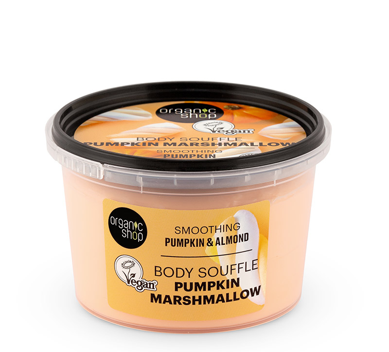 Φωτογραφία προϊόντος: Natura Siberica Organic Shop Pumpkin Marshmallow Body Souffle Ενυδάτωση Σώματος με Σουφλέ Κολοκύθας & Αμύγδαλο 250ml