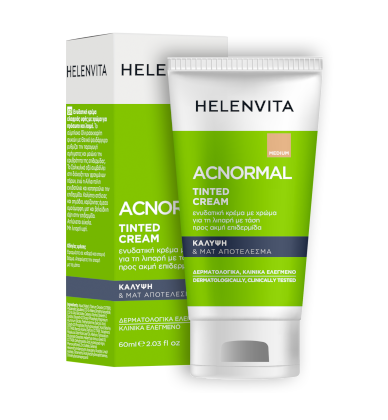 Φωτογραφία προϊόντος: Helenvita ACNormal Tinted Cream 60ml Κρέμα Προσώπου με Χρώμα για Λιπαρό Δέρμα με Ακμή