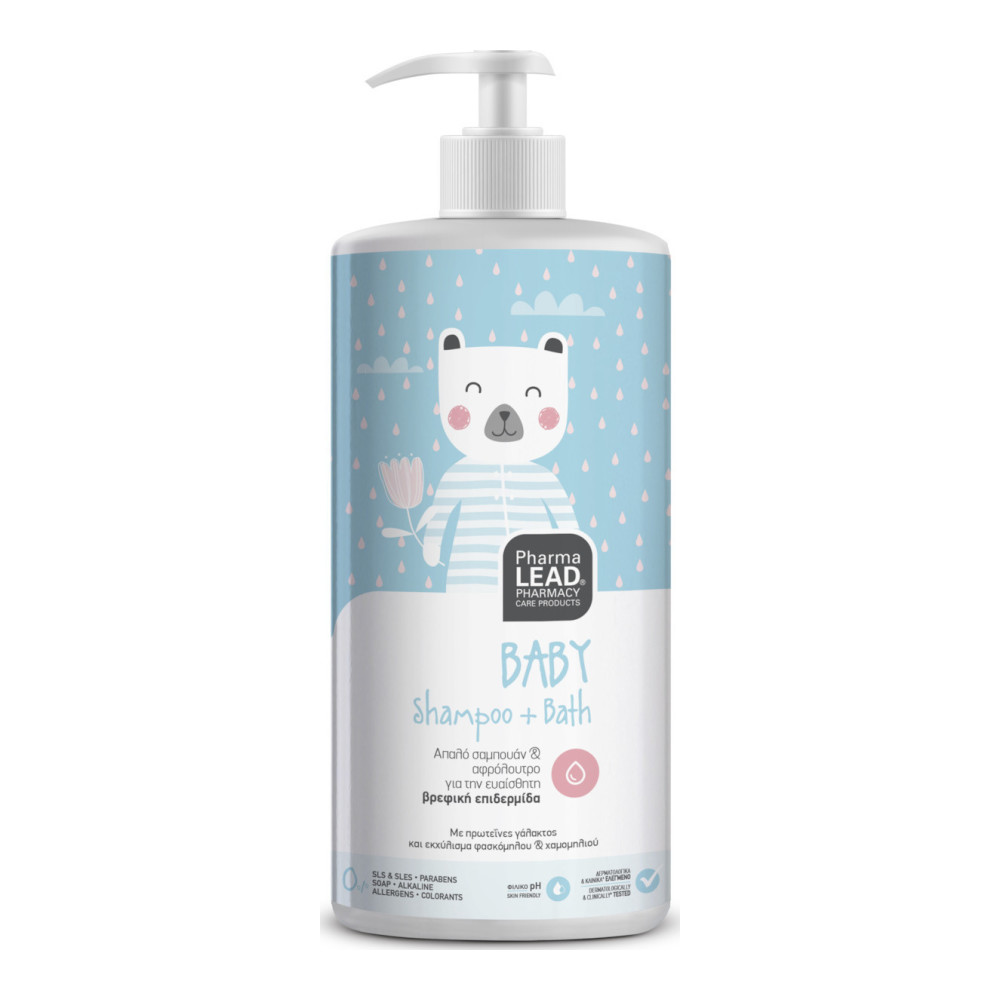 Φωτογραφία προϊόντος: PharmaLead Baby Shampoo & Bath με Πρωτεΐνες Γάλακτος, Εκχυλίσματα Φασκόμηλου & Χαμομηλιού 1Lt