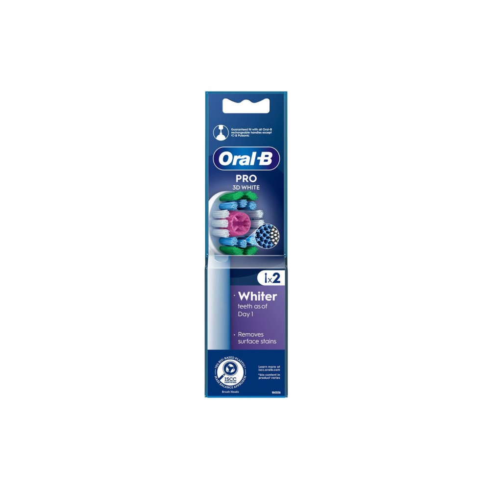 Φωτογραφία προϊόντος: Oral-B 3D White Ανταλλακτικές Κεφαλές Ηλεκτρικής Οδοντόβουρτσας (2τμχ)