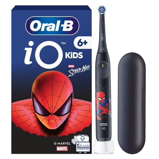 Φωτογραφία προϊόντος: Oral B iO Kids Marvel Spiderman Ηλεκτρική Οδοντόβουρτσα για Παιδιά 6+ Ετών & 1 Κεφαλή Οδοντόβουρτσας & 1 Θήκη Ταξιδίου