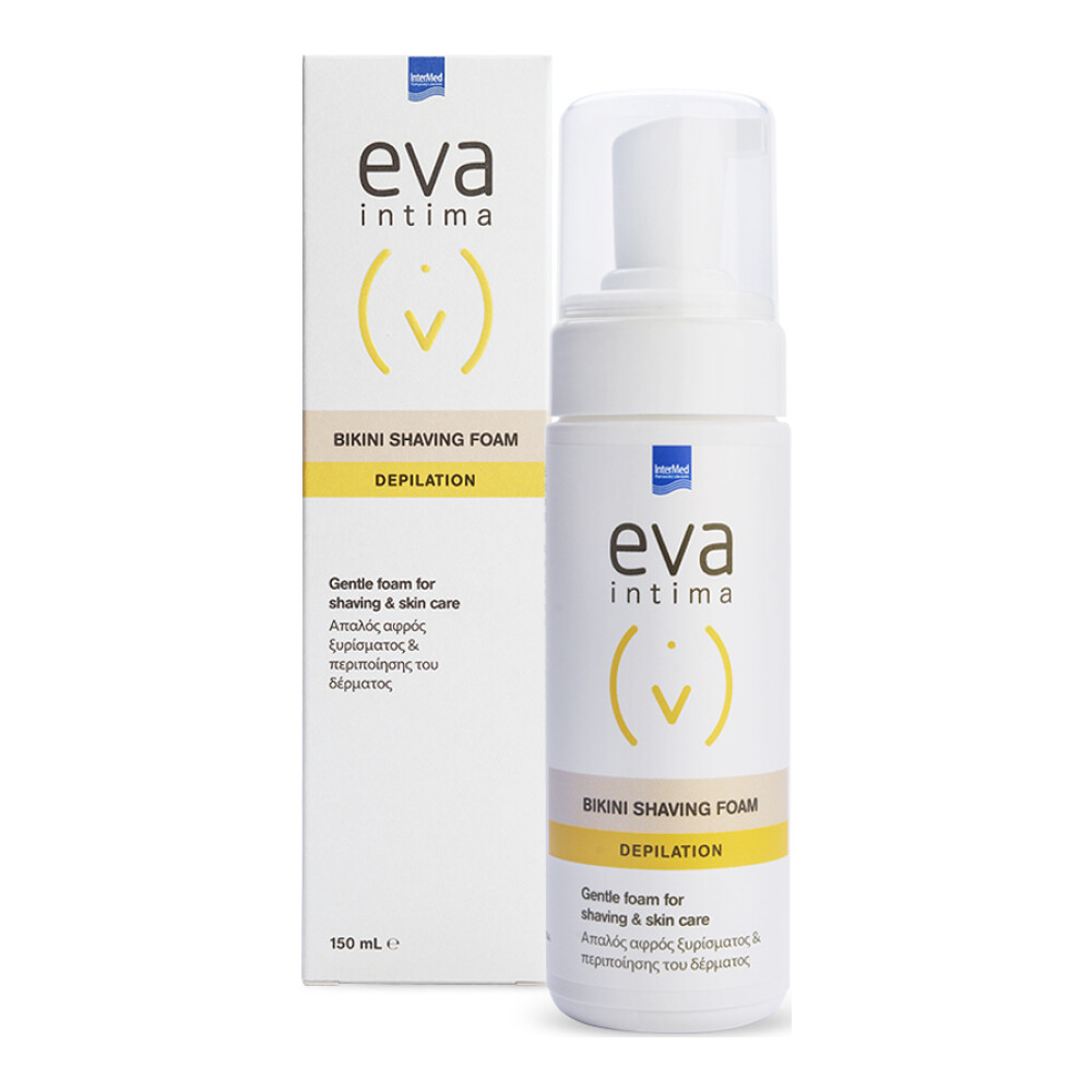 Φωτογραφία προϊόντος: Intermed Eva Intima Bikini Shaving Foam Απαλός Αφρός Ξυρίσματος - Περιποίησης Δέρματος, 150ml