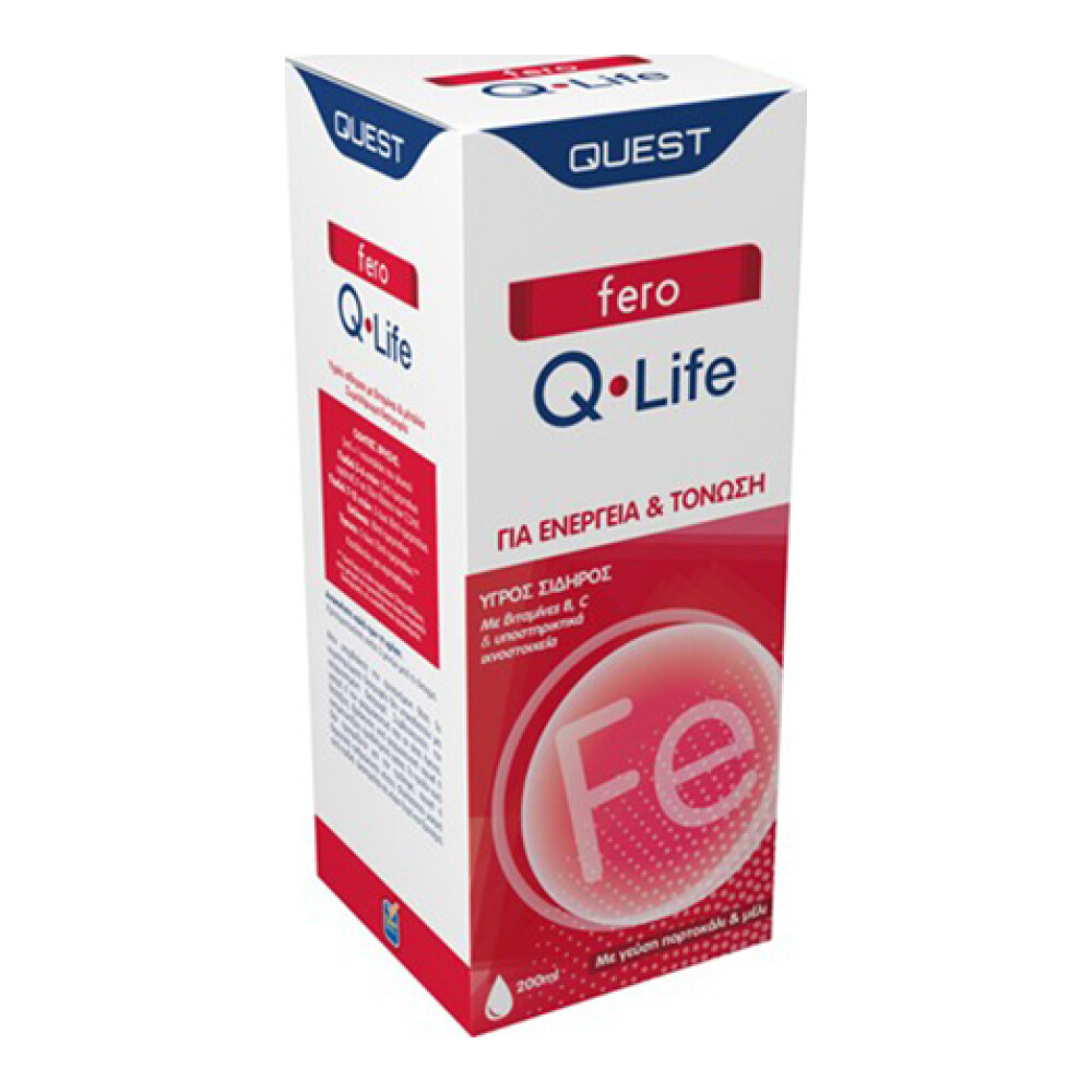 Φωτογραφία προϊόντος: Quest Fero Q Life Υγρός Σίδηρος Πορτοκάλι & Μέλι 200ml