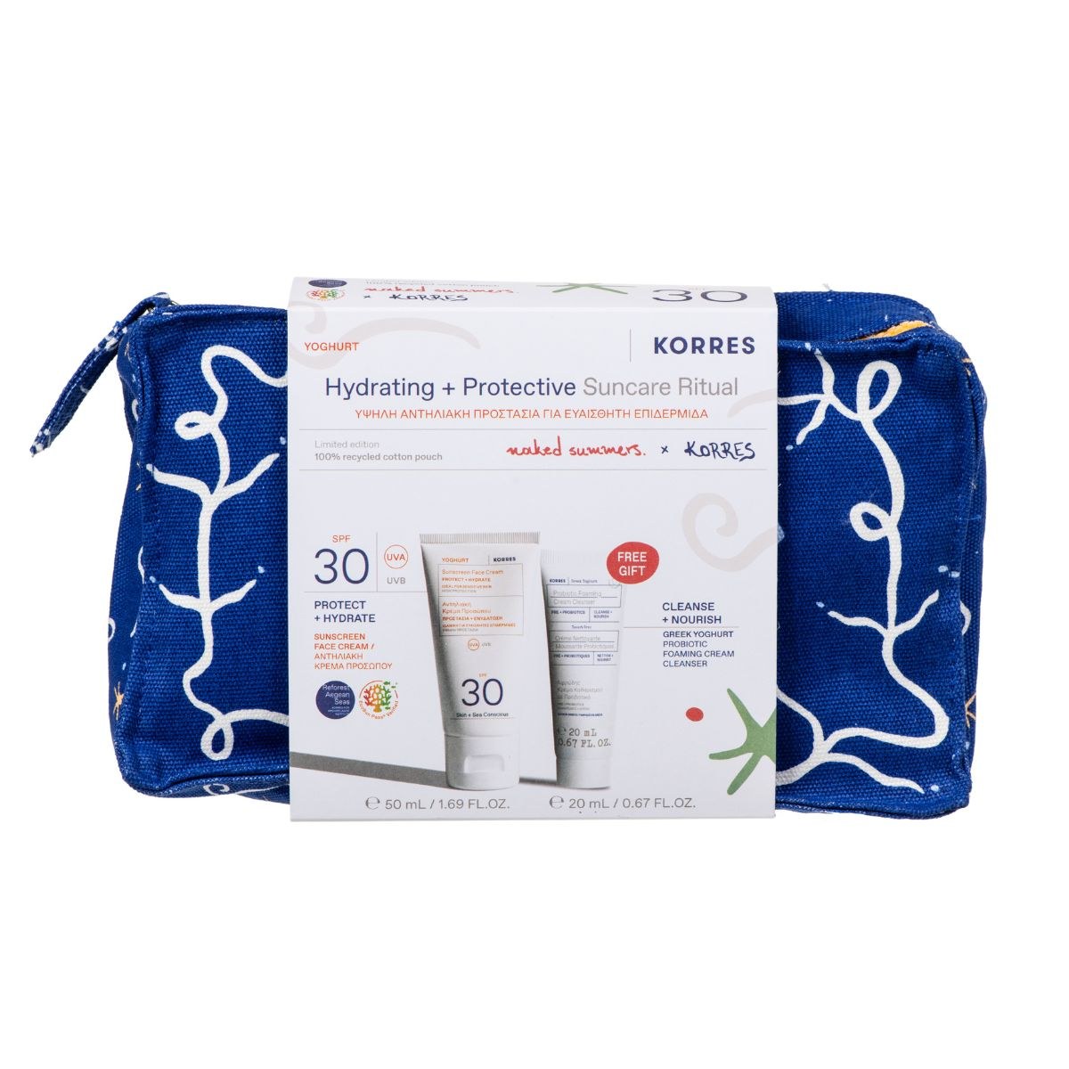 Φωτογραφία προϊόντος: Korres Promo Γιαούρτι Αντηλιακή Κρέμα Προσώπου SPF30 50ml & Γιαούρτι Probiotic Foaming Cream Cleanser 20ml (Δώρο Νεσεσέρ)