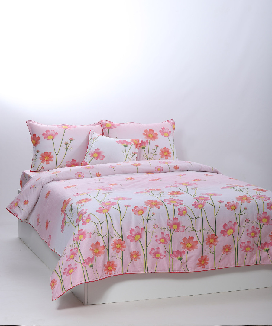 Φωτογραφία προϊόντος: SilkFashion παπλωματοθήκη 160cm x 240cm κατωσέντονο με λάστιχο 110cm x 210cm+19cm 1x50cm x 70cm 40cm x 40cm joy-22