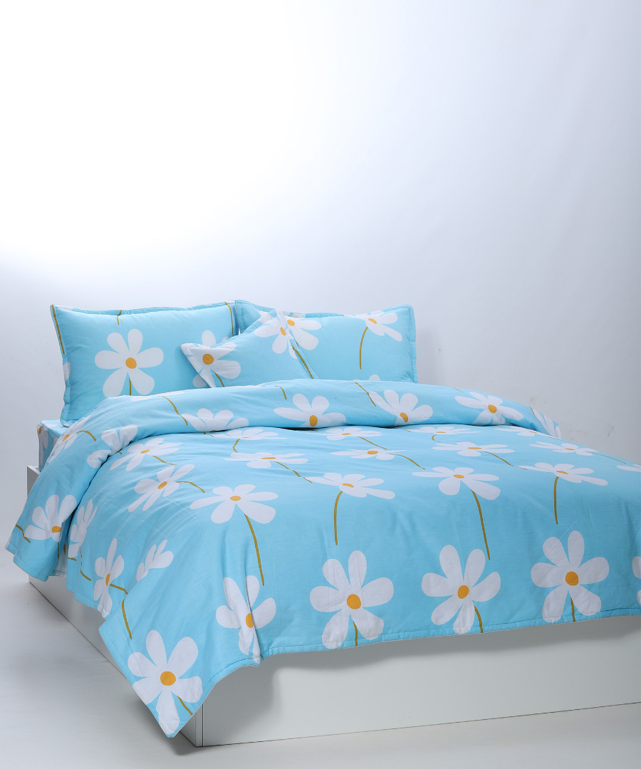 Φωτογραφία προϊόντος: SilkFashion παπλωματοθήκη 215cm x 240cm κατωσέντονο με λάστιχο 160cm x 210cm+19cm 2x50cm x 70cm 40cm x 40cm joy-6