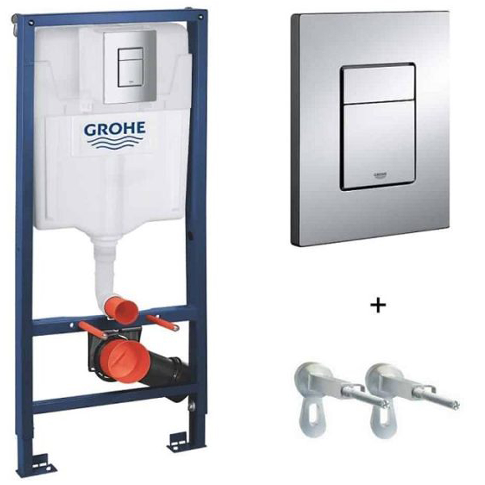 Φωτογραφία προϊόντος: GROHE Rapid SL 38772001 Εντοιχιζόμενο Καζανάκι Γυψοσανίδας Με τετραγωνη Πλακέτα SKATE COSMOPOLITAN