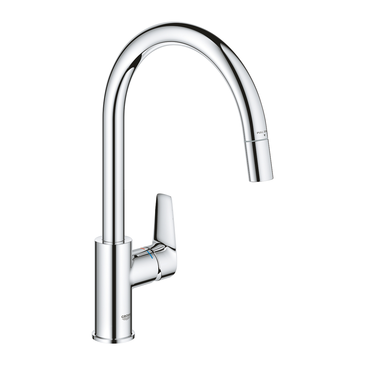 Φωτογραφία προϊόντος: Grohe Bauedge Ψηλή Μπαταρία Κουζίνας Chrome με αποσπωμενο ντους 30536000