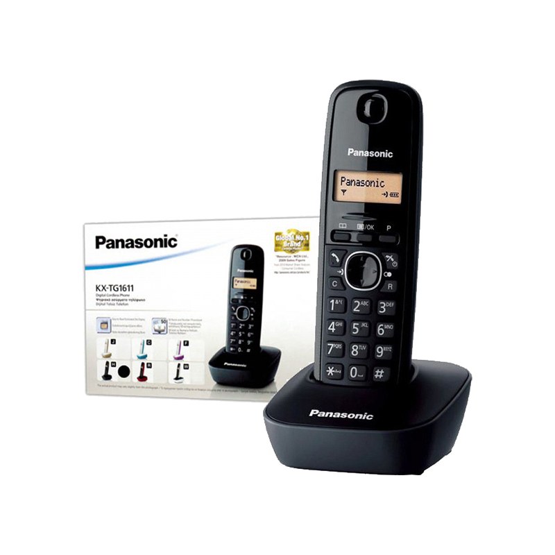 Φωτογραφία προϊόντος: Ασύρματο Τηλέφωνο Panasonic KX-TG1611 Μαύρο (KX-TG1611GRH)