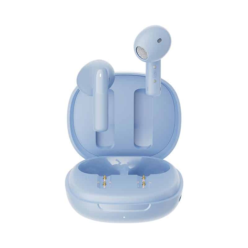 Φωτογραφία προϊόντος: QCY AilyBuds E20 Clear Blue- Hybrid ANC Semi-Ear TWS earbuds 6mics 13mm driver IPX4 BT5.4 35h