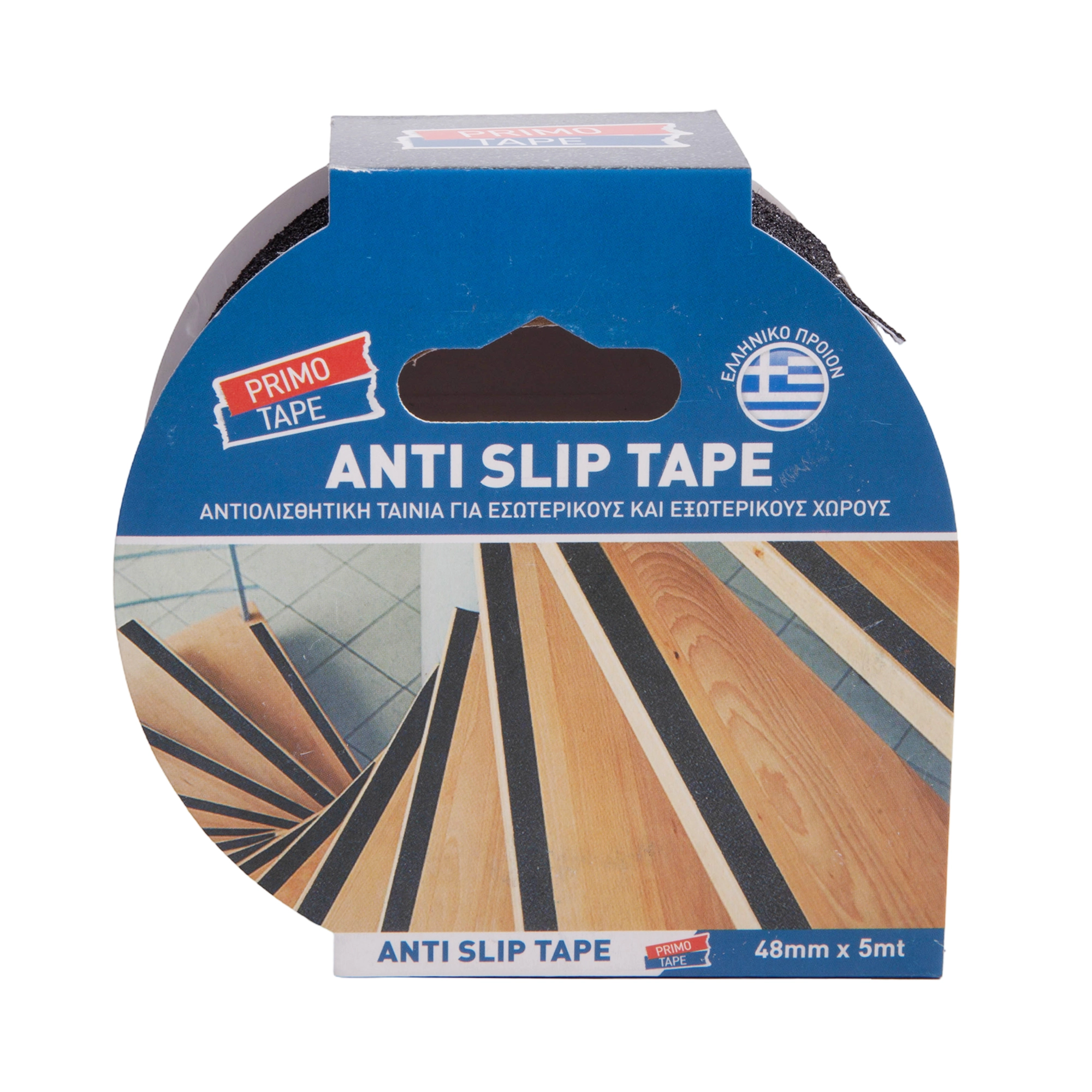 Φωτογραφία προϊόντος: Primo Tape Anti-Slip Διαφανής Αυτοκόλλητη Αντιολισθητική Ταινία ΛΜαύρη 48mmx5m