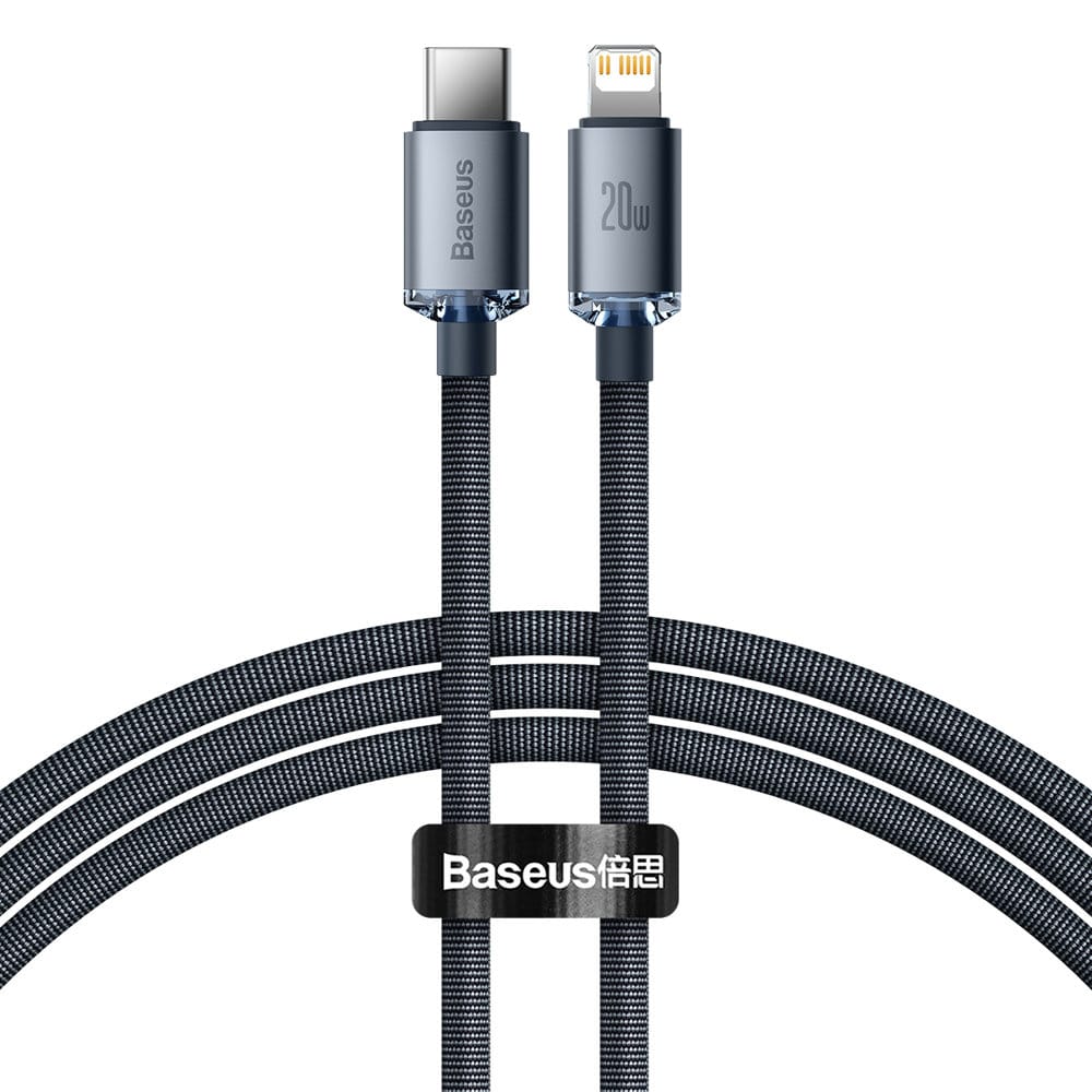 Φωτογραφία προϊόντος: Baseus Crystal Shine Series Cable Type-C to Lightning 20W 2m Black (CAJY000301)