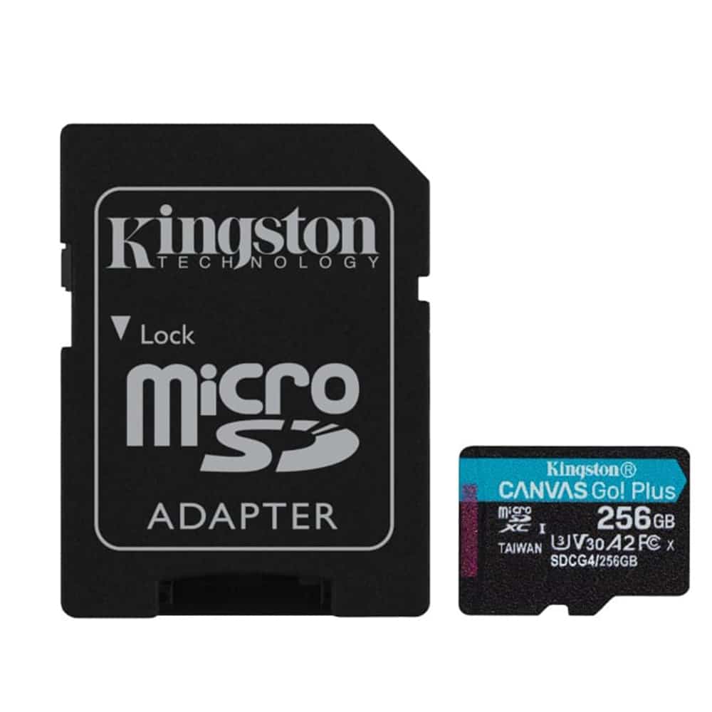 Φωτογραφία προϊόντος: KINGSTON Memory Card SDCG4/256GB Canvas Go PLUS Class 10, UHS-I, U3, V30, A2