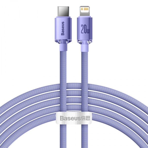 Φωτογραφία προϊόντος: Baseus Crystal Shine Series Cable Type-C to Lightning 20W 2m Lilac (CAJY000305)