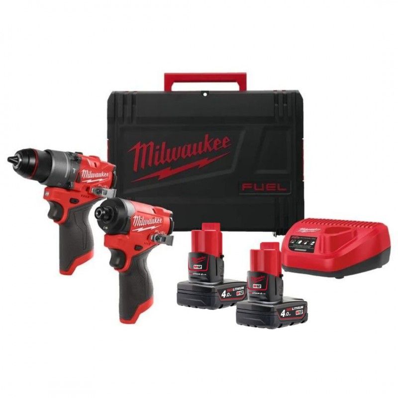 Φωτογραφία προϊόντος: SET M12 FUEL™ FPP2A2-402X ΚΡΟΥΣΤΙΚΟ ΔΡΑΠΑΝΟΚΑΤΣΑΒΙΔΟ + ΠΑΛΜΙΚΟ ΚΑΤΣΑΒΙΔΙ ¼˝ HEX MILWAUKEE 4933480587