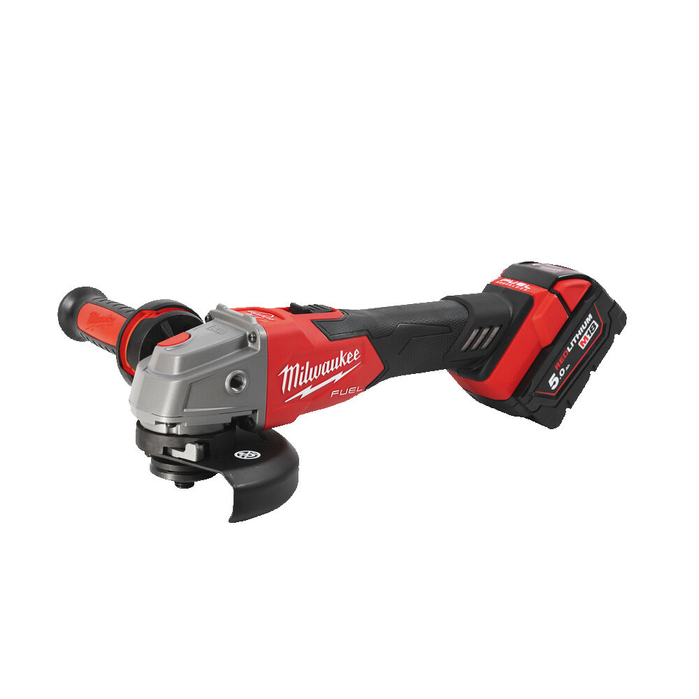 Φωτογραφία προϊόντος: M18 FUEL™ FSAG125XB-502X ΓΩΝΙΑΚΟΣ ΤΡΟΧΟΣ Ø 125 MM ΥΨΗΛΗΣ ΑΠΟΔΟΣΗΣ ΜΕ ΣΥΡΟΜΕΝΟ ΔΙΑΚΟΠΤΗ ΚΑΙ ΦΡΕΝΟ MILWAUKEE 4933478430