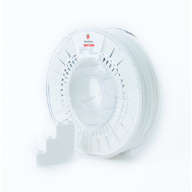 Φωτογραφία προϊόντος: Strawberry 3d ABS Printer Filament 1.75 (+/- 0,05mm) White 750 gr