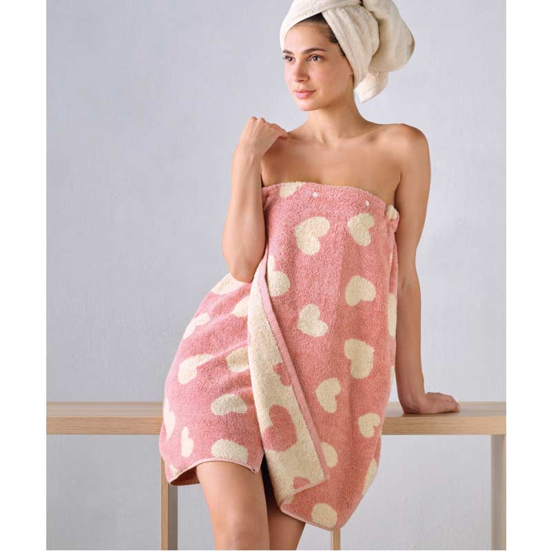 Φωτογραφία προϊόντος: Πετσέτα - Φόρεμα KENTIA MAGY 14 PINK-ECRU 79365 Ρόζ 70x140cm
