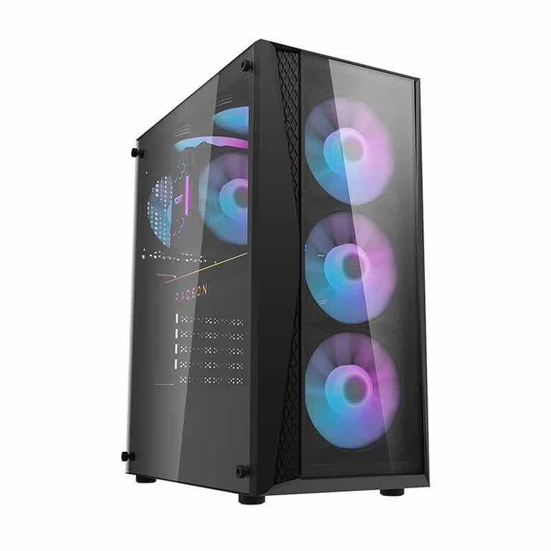 Φωτογραφία προϊόντος: Darkflash DK352 Plus θήκη υπολογιστή (μαύρη) + 4 ανεμιστήρες RGB