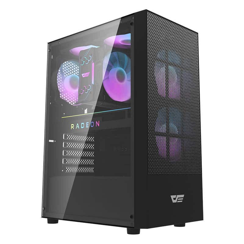 Φωτογραφία προϊόντος: Darkflash A290 θήκη υπολογιστή (μαύρη) + 3 ανεμιστήρες