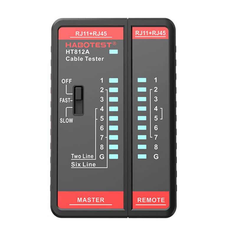 Φωτογραφία προϊόντος: Habotest Tester Καλωδίων Δικτύου HT812A RJ45/RJ14/RJ12/RJ9 (Μαύρο)