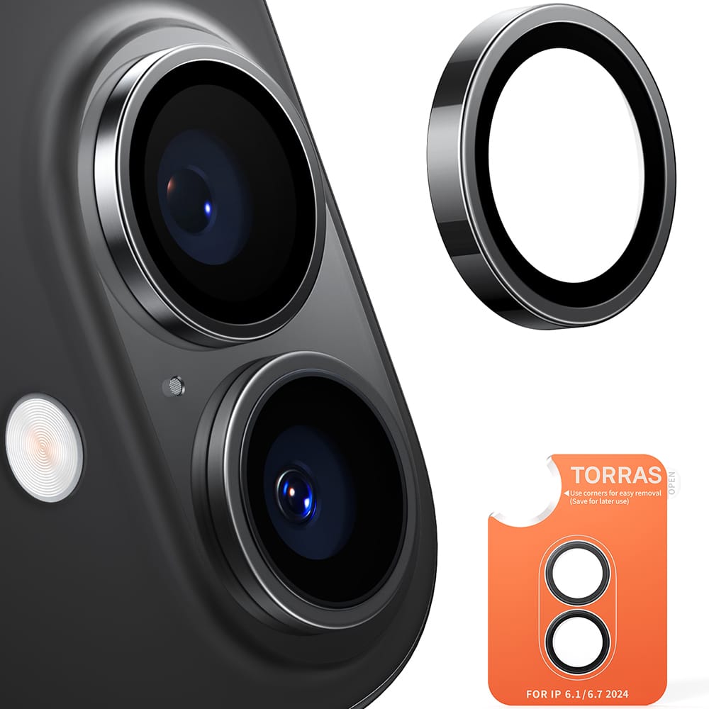 Φωτογραφία προϊόντος: Torras Camera glass Lensguard for iPhone 16 Pro (Black)