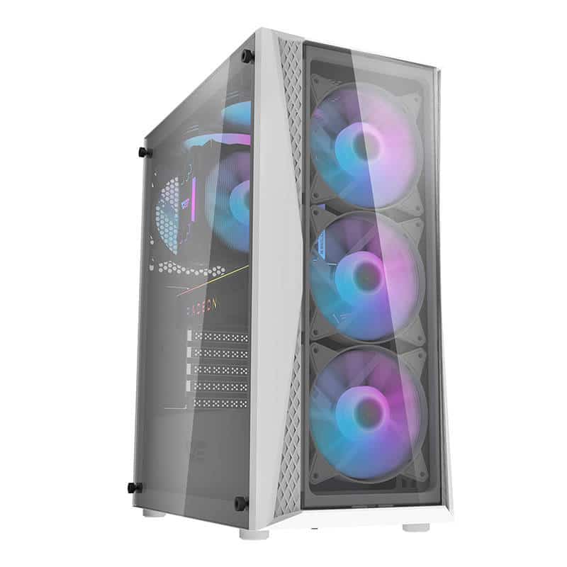 Φωτογραφία προϊόντος: Darkflash DK352 Plus θήκη υπολογιστή (μαύρο και λευκό) + 4 ανεμιστήρες ARGB