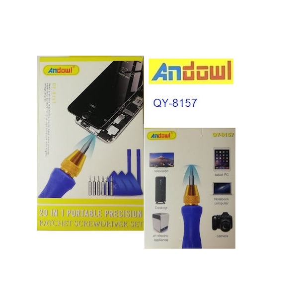 Φωτογραφία προϊόντος: Andowl QY-8157 Σετ 20 Μαγνητικά Κατσαβίδια Ακριβείας