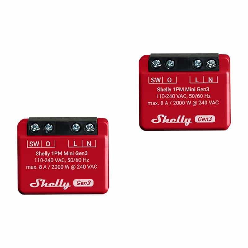 Φωτογραφία προϊόντος: Set of 2 Shelly 1PM Mini Gen3 Controllers