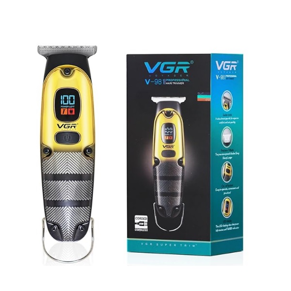 Φωτογραφία προϊόντος: VGR V-981 Επαναφορτιζόμενη Κουρευτική Μηχανή με LED και Turbo Mode