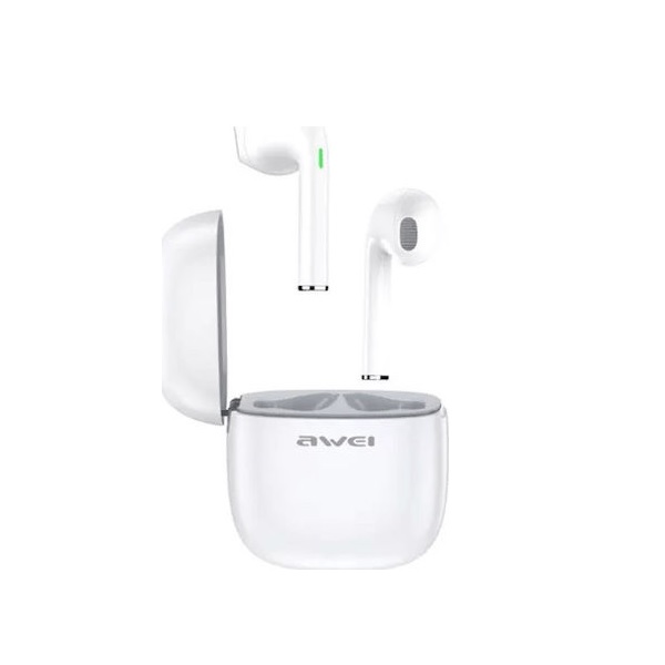Φωτογραφία προϊόντος: Awei T28 In-ear Bluetooth Handsfree Ακουστικά με Θήκη Φόρτισης, Λευκά